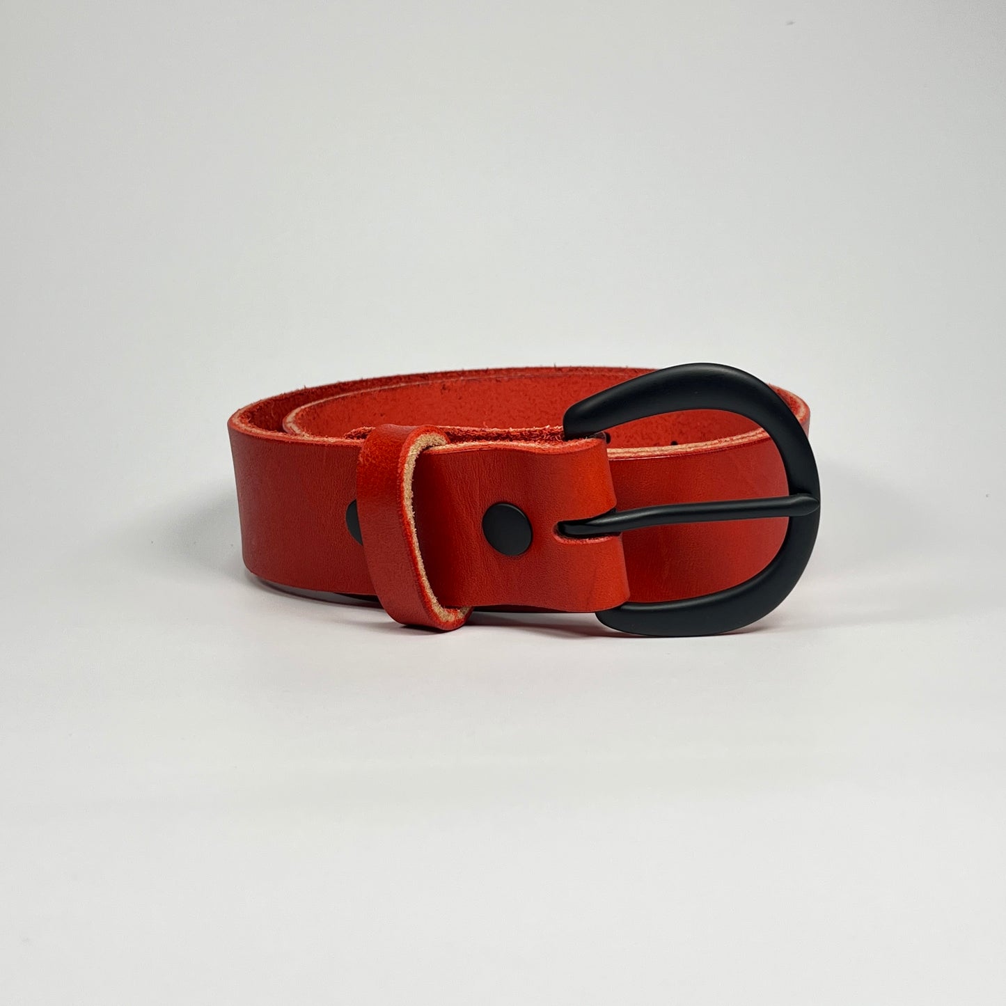 1-1/2" Leather Belt - Red
