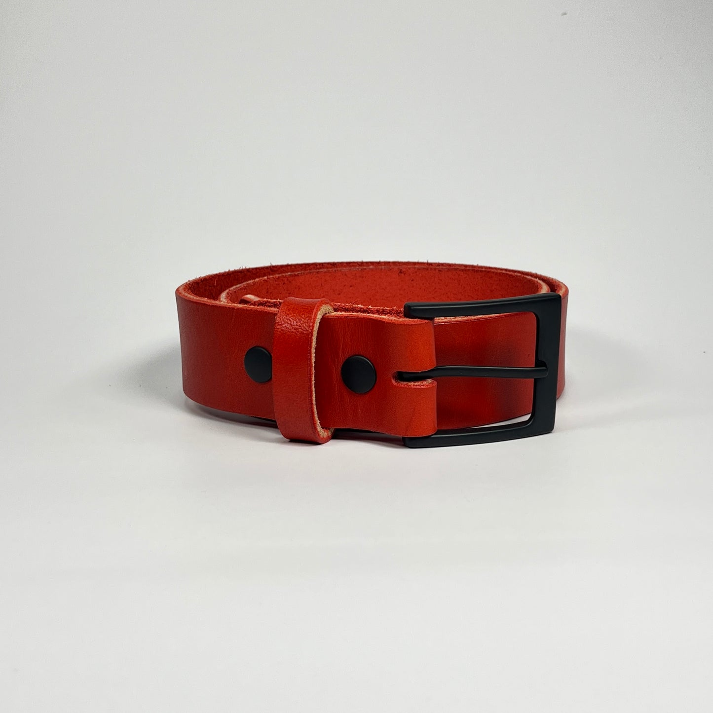 1-1/2" Leather Belt - Red