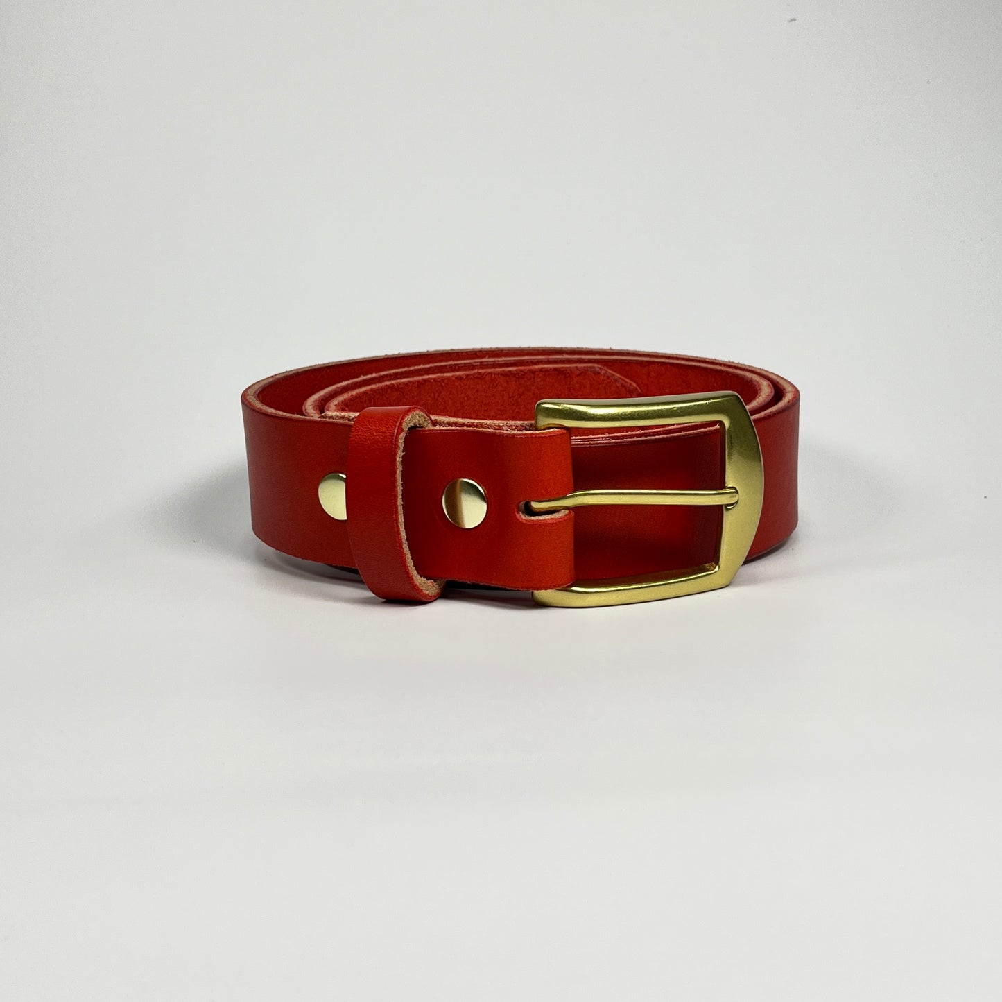 1-1/2" Leather Belt - Red