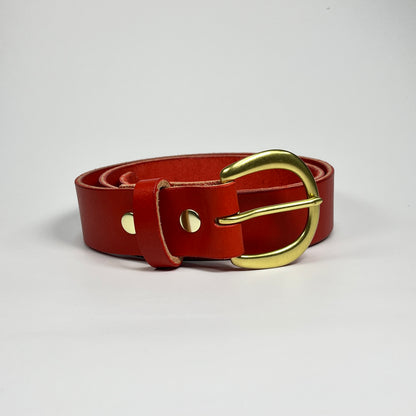 1-1/2" Leather Belt - Red