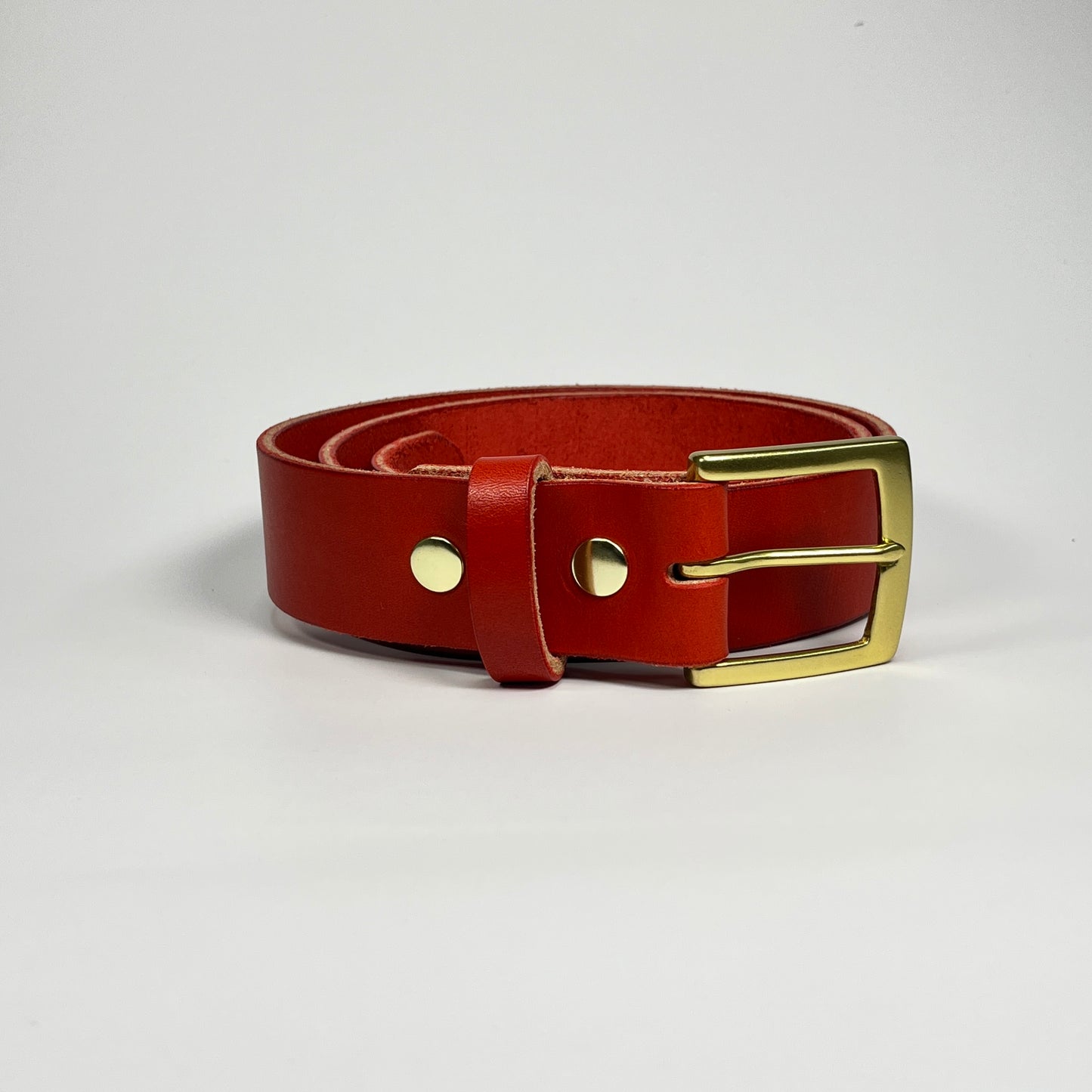 1-1/2" Leather Belt - Red