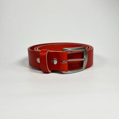 1-1/2" Leather Belt - Red