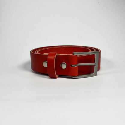 1-1/2" Leather Belt - Red