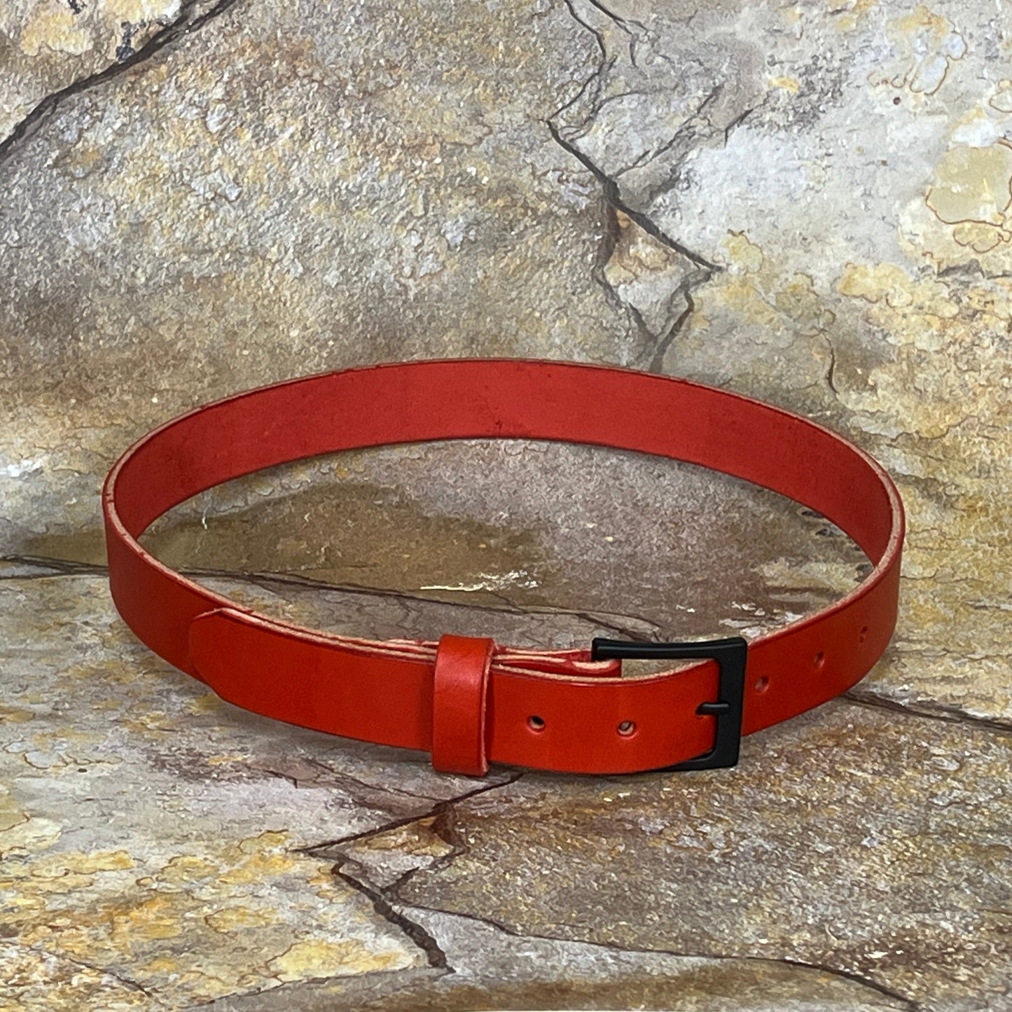 1-1/4" Leather Belt - Red