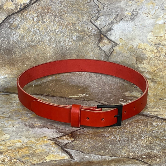 1-1/4" Leather Belt - Red