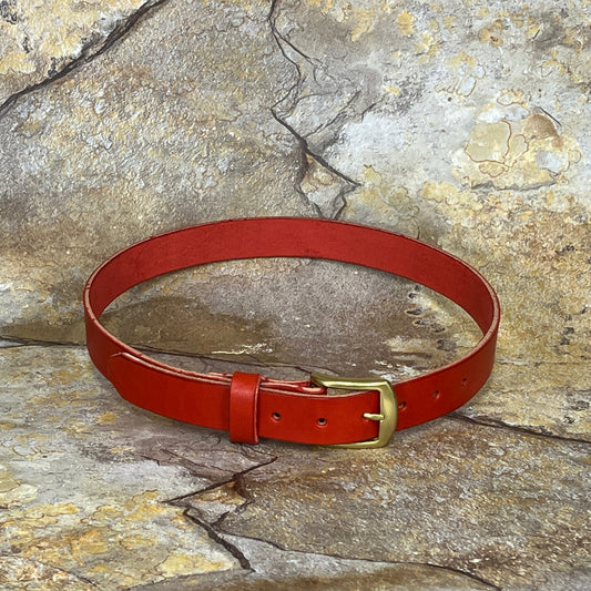 1-1/2" Leather Belt - Red